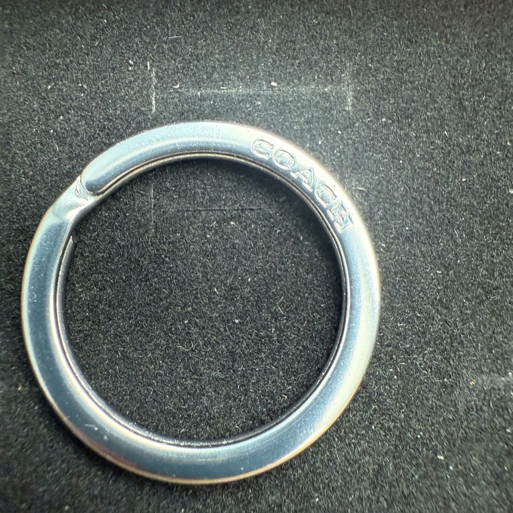 Coach Metallic Silver Key Ring